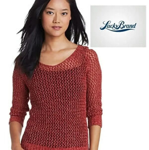 Lucky Brand open‎ weave sweater M